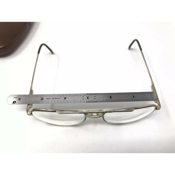 Vintage Viva Eyeglasses MOD1017 BRD 57[]18 140 Eyeglass Gold Brown Aviator Frame - Picture 10 of 12